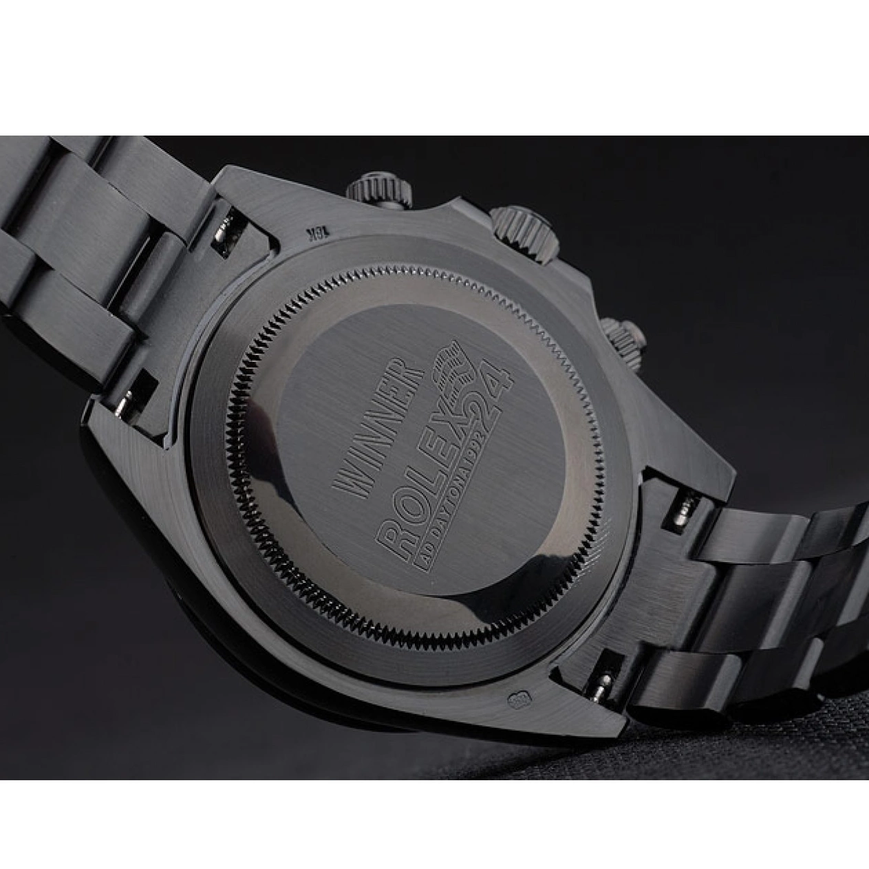 Aaa replica watch Black Strap Daytona Tachymeter Stainless Ion Green Black Steel Dial 80246 Plated Rolex 0801